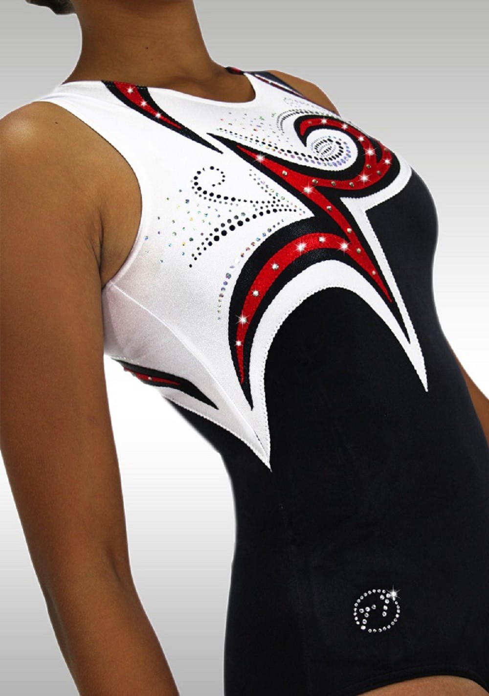 Gymnastikdräkt V751 black/ red